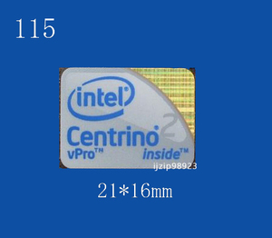 即決115【 intel Centrino 2 vPro 】エンブレムシール追加同梱発送OK■ 条件付き送料無料 未使用