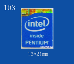 即決103【 Intel Pentium 】エンブレムシール追加同梱発送OK■ 条件付き送料無料 未使用