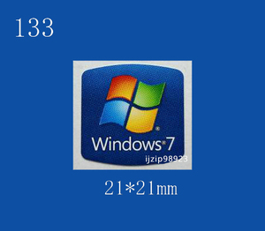 即決133【 Windows 7 】（大）エンブレムシール追加同梱発送OK■ 条件付き送料無料 未使用