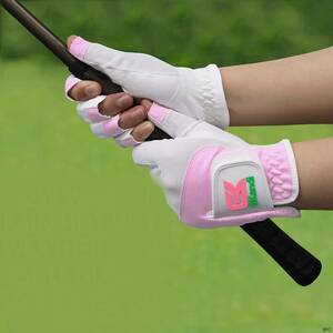  Golf перчатка розовый 20 женский обе рука палец .. выходить ногти мягкий симпатичный стиль бесплатная доставка "дышит" рукоятка сила весна лето осень 