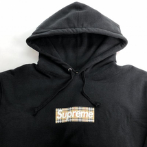 【中古】Supreme × BURBERRY 22SS Box Logo Hooded Sweatshirt パーカー M ブラック シュプリーム バーバリー[240010401411]_画像8