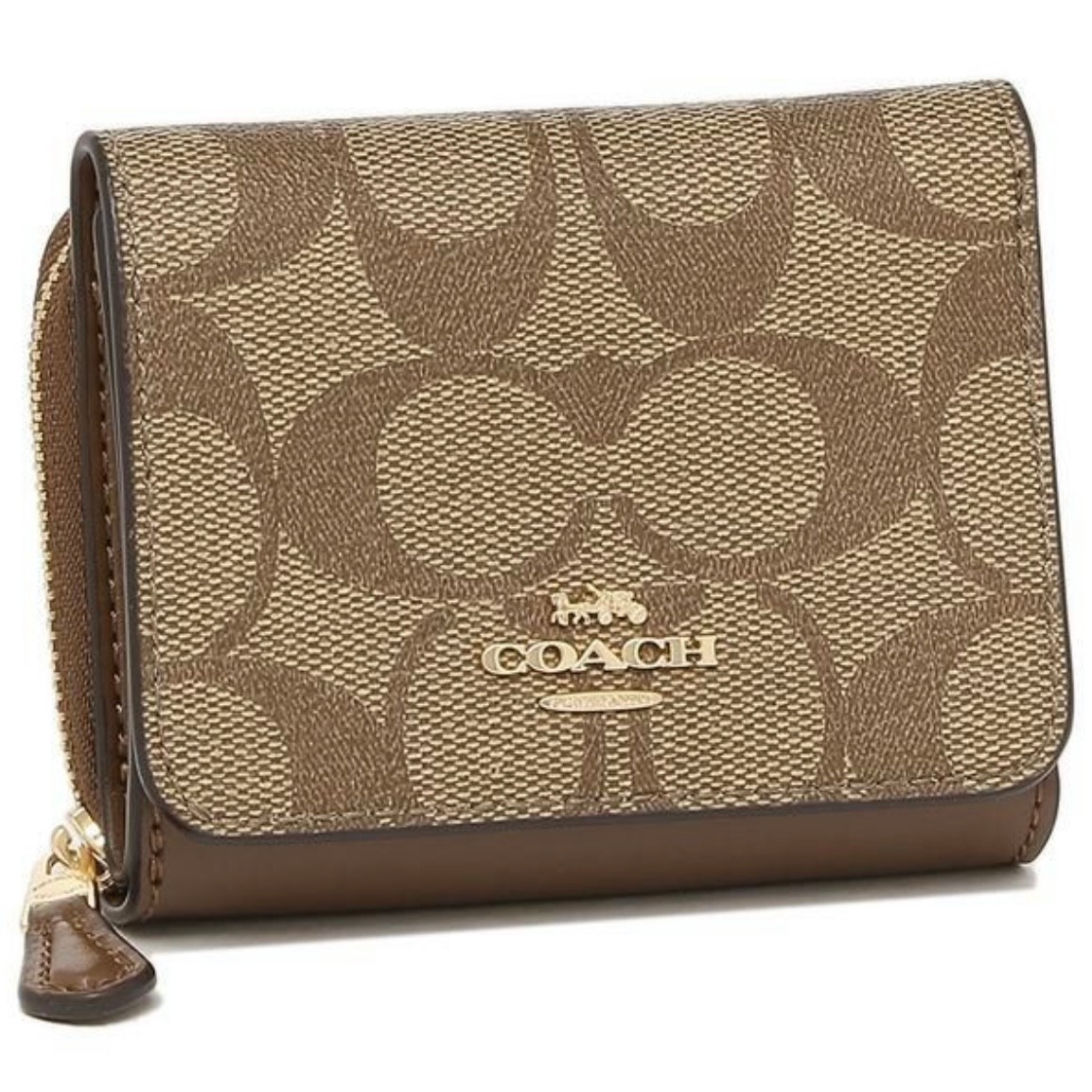 コーチ COACH 新品 正規 三つ折り財布 ミニ サイフ シグネチャー
