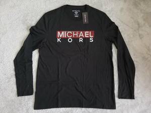  новый товар не использовался! Michael Kors box Logo long T чёрный черный мужской M размер MICHAEL KORS