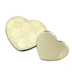 GUCCI Gucci 154594 Guccisima Heart type compact mirror [ free shipping ][ pawnshop .... department Yokohama . south shop ] secondhand goods used AB