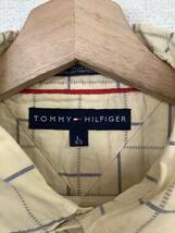 TOMMYHILFIGER トミーヒルフィガー　チェック柄　半袖シャツ　コットン　ストリート　アメカジ　メンズ　古着　イエロー_画像3