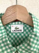 LACOSTE ラコステ　半袖　チェック柄 ギンガムチェック シャツワンピース レディース　グリーン　セレクト　古着_画像3