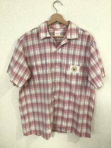 kaul helmut Karl hell mPINKHOUSE Pink House check pattern short sleeves shirt retro Showa era select old clothes pink 