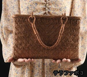 職人の手作り美品 限定★山葡萄かごバッグ 手編み山葡萄籠バッグ バスケット籐かご