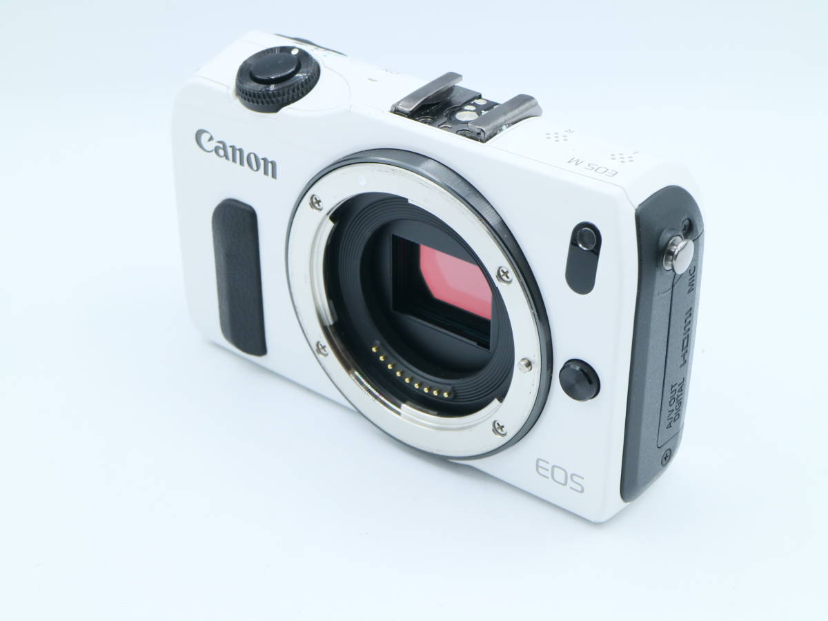 c3313 Canon EOS M ボディ ホワイト 白 キヤノン ミラーレス一眼 元箱