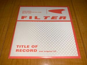 【即決送料込み】Filter / フィルター / Title Of Record / タイトル・オブ・レコード 輸入盤プロモCD