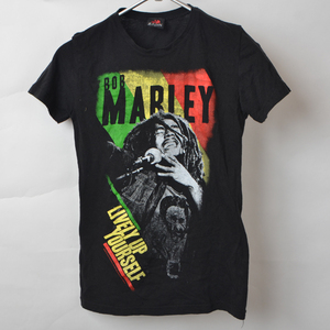 GS3187 ボブマーリー BOB MARLEY Tシャツ レディース S 肩33 メール便発送可 xq