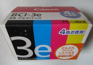 Canonキヤノン純正 インクタンク BCI-3e 4色マルチパック(BK/C/M/Y) インクカートリッジ /送料無料 BCI-3E/4MP PIXUS、BJ F