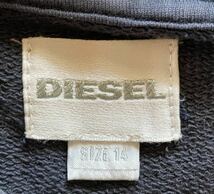 DIESEL ディーゼル パーカー フーディ ビッグロゴ ナス紺 サイズ14_画像8