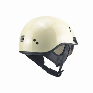 ハーフヘルメット 新品 半キャップヘルメット 内蔵サングラス バイクヘルメット 自動車 ヘルメット 軽量 ホワイト サイズ：Mの画像3