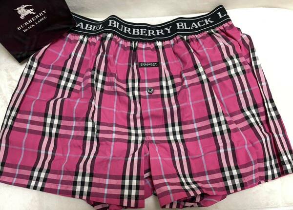 [130]希少！ラッピング袋無料★即決！新品未使用◆ バーバリー ブラックレーベル Burberry トランクス ノバチェック M 生産終了限定品