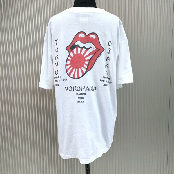 【00s/稀少】ローリングストーンズROLLING STONES/古着/y2k/2002-03ジャパンツアー/ロックTシャツ/バンドTシャツ/M/白/R0604KE3/005/