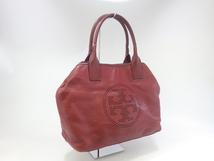 r3H070Z10 TORY BURCH トリーバーチ トートバッグ ハンドバッグ レザー パンチング 赤 レッド_画像2