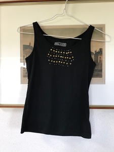 Miss ALICE tank top spangled attaching ( embroidery is hand made )