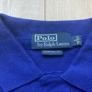☆極美品 POLO RALPH LAUREN ビッグポニー ポロシャツ 青 ワッペン ITALY ラルフローレン イタリア ブルー S Mの画像7