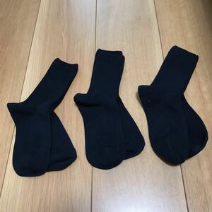 【新品】福助　靴下　スクールソックス 3足組　ネイビー　サイズ16〜18cm