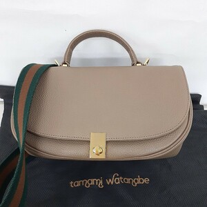 tamami Watanabe shoulder bag 2way olive beige beautiful goods 
