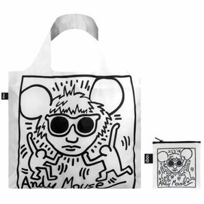 【新品即決】LOQI / ロキ/Keith Haring/キースヘリング/Andy Mouse/Recycled Bag/アンディマウス/ミニポーチ付/エコ トートバッグ(KH.AM.R)の画像1