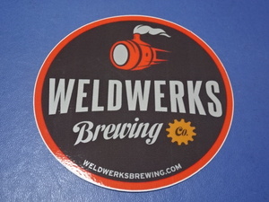 ◆ 激レア USA入手 アメリカ企業モノ コロラド州 【IPA】地ビール会社 【WeldWerks Brewing Co】 丸型 ロゴステッカー ◆