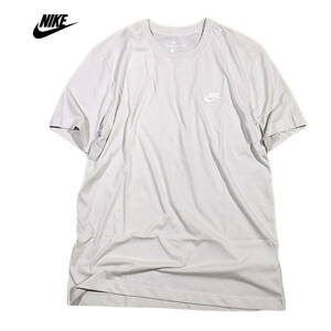 【新品】ナイキ クラブ スウッシュ 半袖 Tシャツ【072：ベージュ】M NIKE NSW トレーニング ジム コットン ロゴ 無地 T