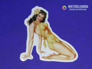 ☆★22034-HS★☆[VINTAGE-STICKER] RETRO SEXY POSTER LADY