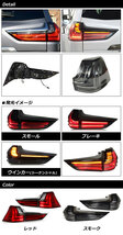 LEDテールランプ レクサス LX570 URJ201W 2015年09月～2021年10月 レッド シーケンシャルウインカー連動 入数：1セット(左右) AP-RF292-RD_画像2