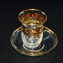 ●トルコ Pasabahce チャイグラス、 ソーサー パシャバチェ_画像2