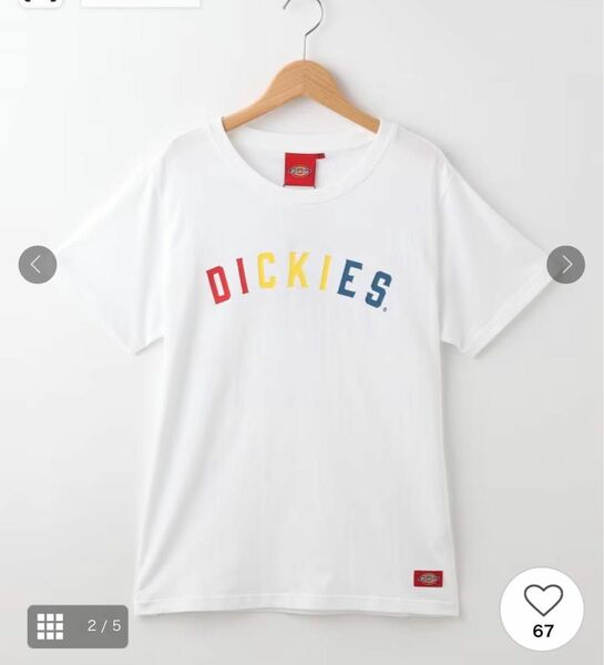 Dickies レディース 半袖オーバーサイズロゴTシャツ 白T