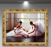 油彩 　人物画　廊下壁画　バレエを踊る女の子 　応接間掛画 玄関飾り 装飾画 210 ストア 未使用 現在 9,780円