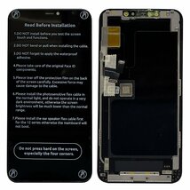 iPhone 11 Pro Max 液晶 ディスプレイ 修理 パーツ 画面交換用 フロント パネル 防水シール付 LCD turetone対応 シーラントグルー_画像2