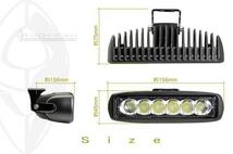 LEDランプ（Osram製3w LED）spot 強力18W 作業灯・フォグランプ 12V ランクル70 プラド FJクルーザー ハイラックス_画像2