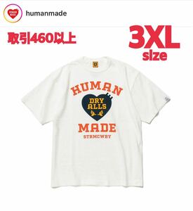 HUMAN MADE 2023SS GRAPHIC HEART T-SHIRT #8 WHITE 3XLサイズ ヒューマンメイド グラフィック TEE Tシャツ ブラック ハート