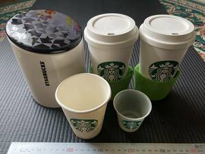 インテリアグッズ　☆　雑貨小物　いろいろ　スターバックスコーヒー　Starbucks　シュガーポット　蓋付きタンブラー　コップ　小物入れ