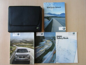 ★a4880★BMW　7シリーズ　F01　740i　740Li　750i　750Li　iDrive　KB30　説明書　2009年／説明書　補足版／ケース　他★訳有★