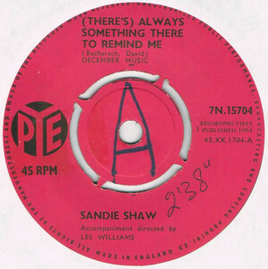 ●SANDIE SHAW / (THERE'S) ALWAYS SOMETHING THERE TO REMIND ME [UK 45 ORIGINAL 7inch シングル GIRLS 試聴]