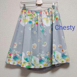 Chesty　チェスティ 花柄スカート フレアスカート　【美品】サイズ0