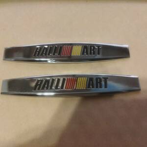 RALLIART emblem plate length 2cm× width 10cm× thickness 5mm 2 sheets set ① free shipping Ralliart Mitsubishi 