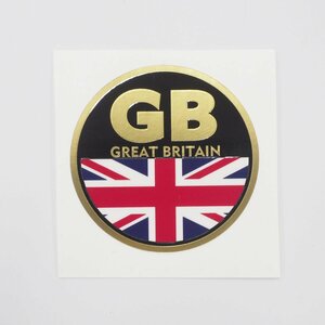 （マットゴールド）国旗ステッカー イギリス カラー 5.5cm GB ユニオンジャック ワンポイント バイク くるま 鏡面 パソコン iPad