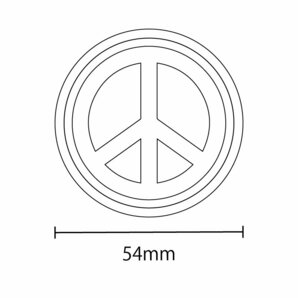 ピースマーク 缶バッジ（Dタイプ）Peace symbol 54mm キャップ 帽子 バックパック リュック 缶バッチ アメリカ 平和 象徴の画像5