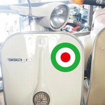 （マット加工）スクーターステッカー イタリア ノーマル 12cm１枚 スクーターシンボル vespa Lambretta シール_画像2