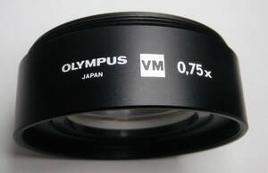 [JN310278Eq]●Olympus VM 0.75X、実体顕微鏡用の補助対物レンズ。ネジ径56mm仕様、Olympus VMで実機確認済み。USED扱い【匿名配送】