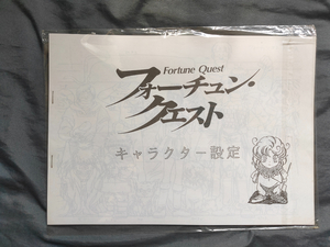 【送料350円】設定資料集 フォーチュンクエスト キャラクター設定 /深沢美潮/当時もの/OVA/アニメ/角川スニーカー文庫