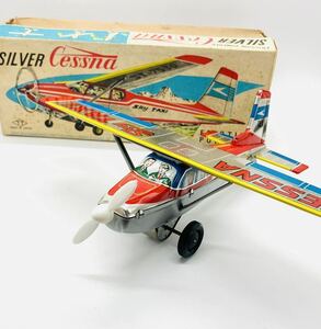 タカトク フリクションブリキ SILVER CESSNA シルバー セスナ ビンテージ 当時物