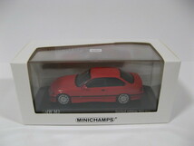 【未使用】ミニチャンプス 1/43 BMW M3（E36）1992 レッド_画像1