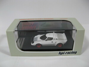 【未使用】hpi・racing 1/43 ランチア ストラトス HF プレーン・カラー・モデル ホワイト（ポストホビー特注）