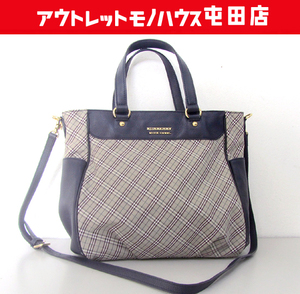 BURBERRY ブルーレーベル トートバッグ レザー＆キャンバス BLUE LABEL バーバリー札幌市